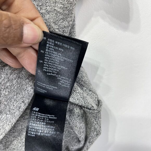 HM Women Medium Cropped Shirt Gray J'aimeles Mauvais Garcons - Picture 12 of 13